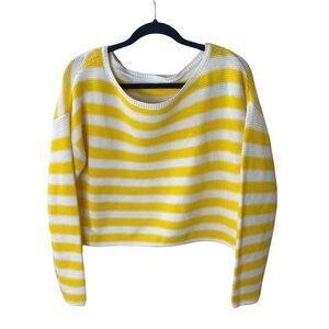 Garage Striped Crop Sweater Sz M